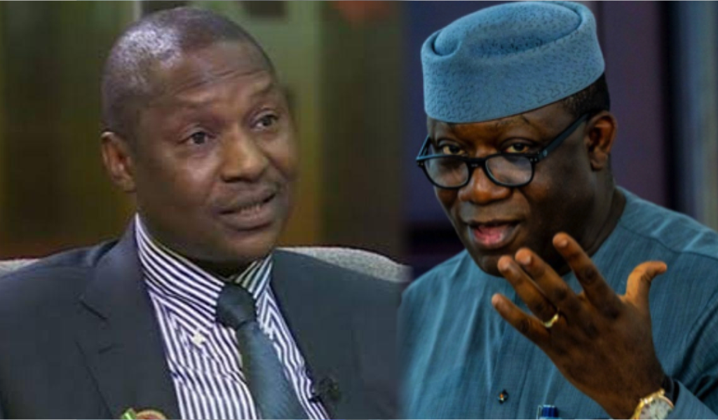 Malami to 36 state governments: Stamp Duty Act gives me power to collect remittances 3 Nigerias Attorney General Abubakar Malami and Ekiti State Governor Kayode Fayemi