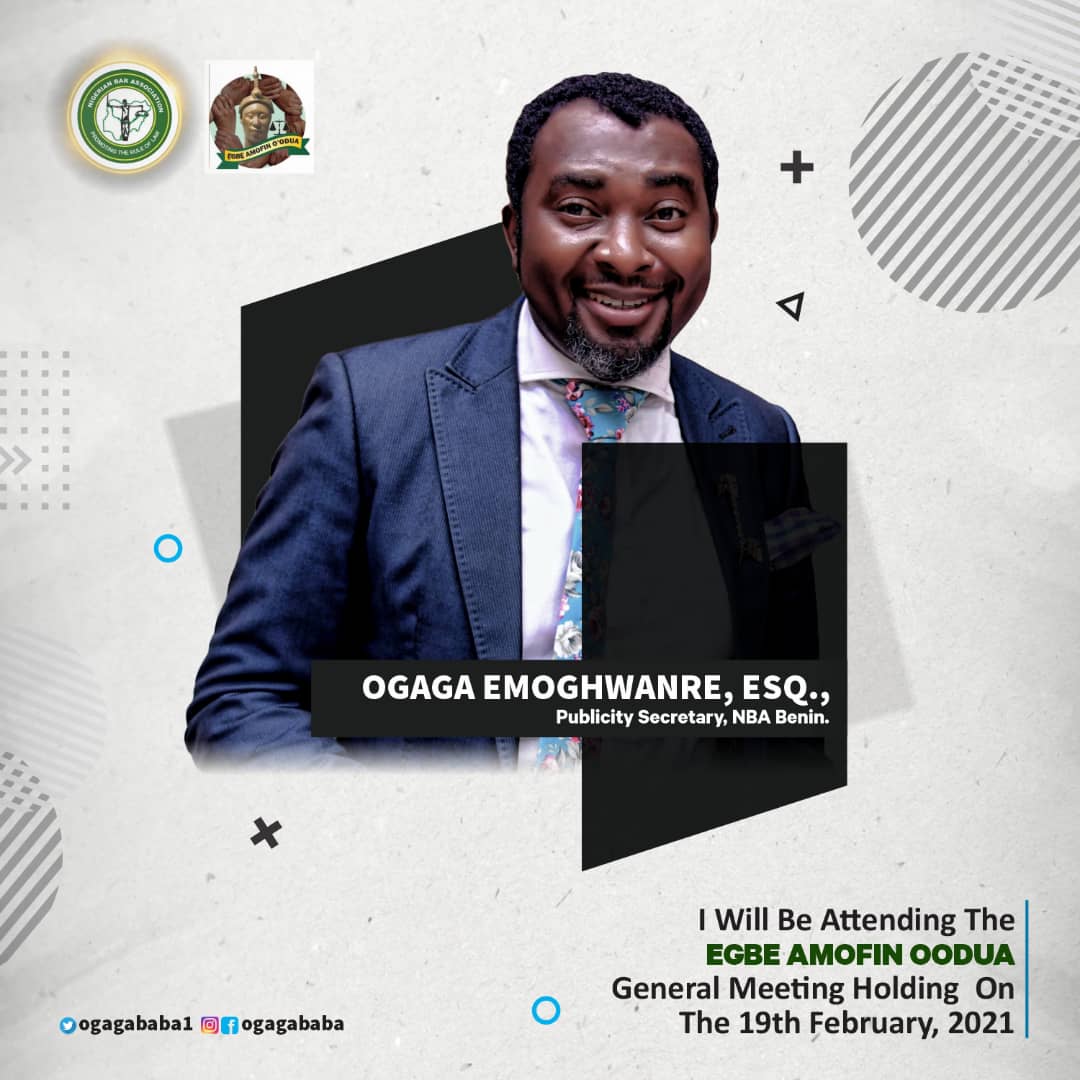 Ogaga Emoghwanre, AICMC. Heartily Welcomes The Egbe Amofin Oodua Executive And Members To Its General Meeting Holding At Ibadan