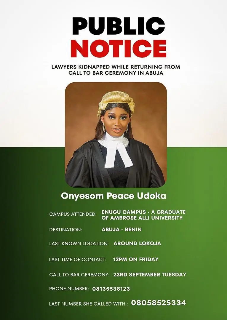 Afam O. Okeke, Esq. Demands Immediate Release of Abducted Colleague, Peace Udoka Onyesom; Urges Security Agencies to Act Swiftly