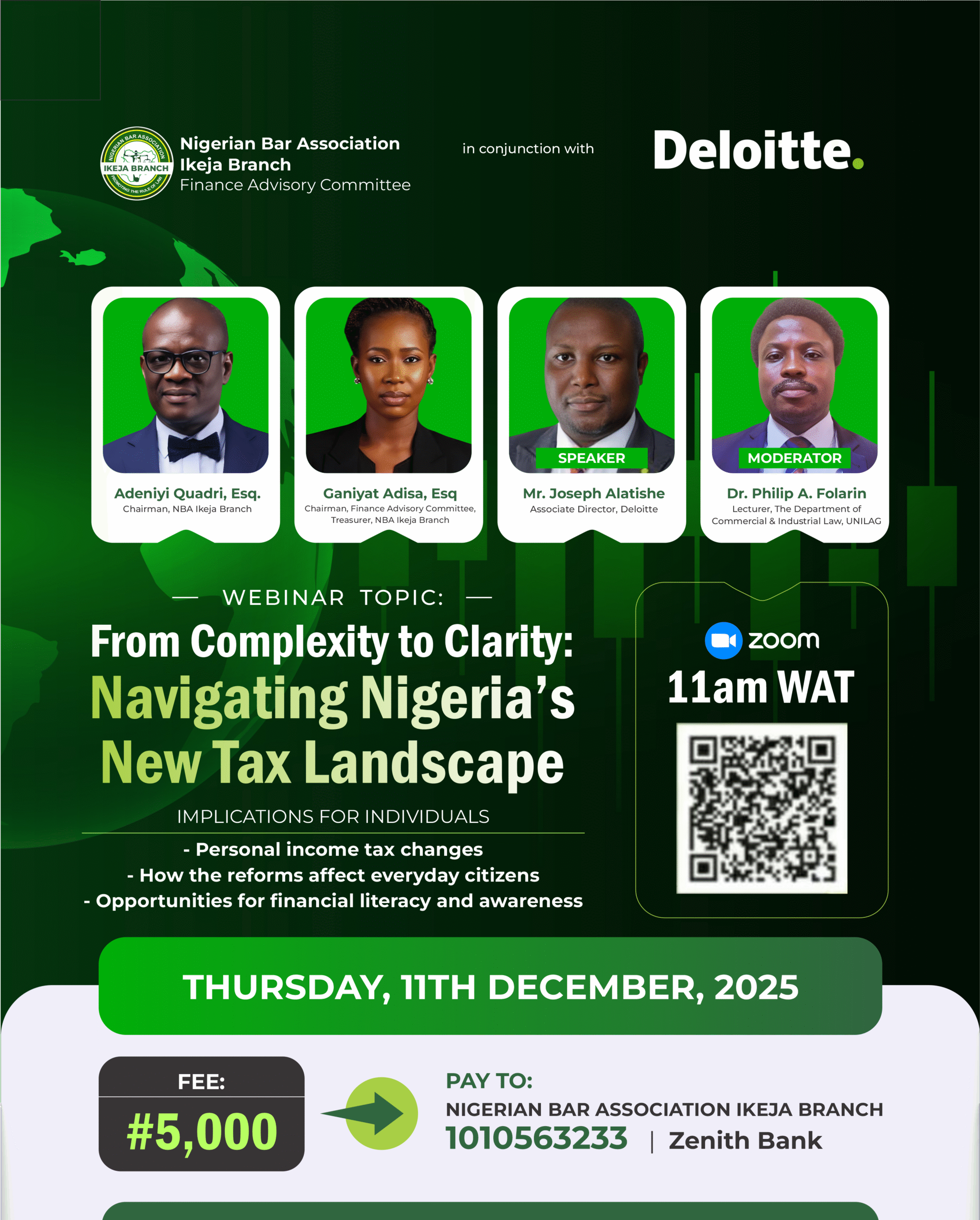 NBA Ikeja, Deloitte to Host Webinar on Nigeria’s New Tax Law