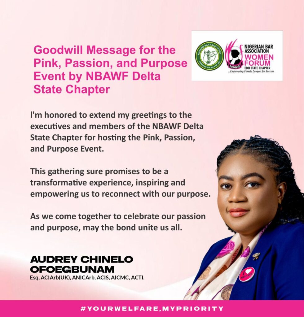 Audrey Chinelo Ofoegbunam, Esq., Extends Goodwill to NBAWF Delta State Chapter on the “Pink, Passion, and Purpose” Event 1 WhatsApp Image 2025 12 16 at 13.12.11