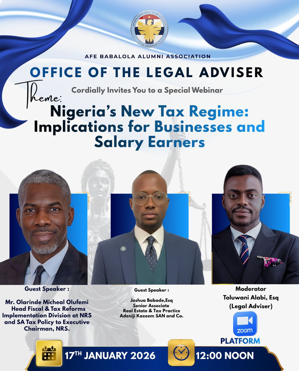 ABUAD Alumni Association to Host Webinar on Nigeria’s New Tax Regime