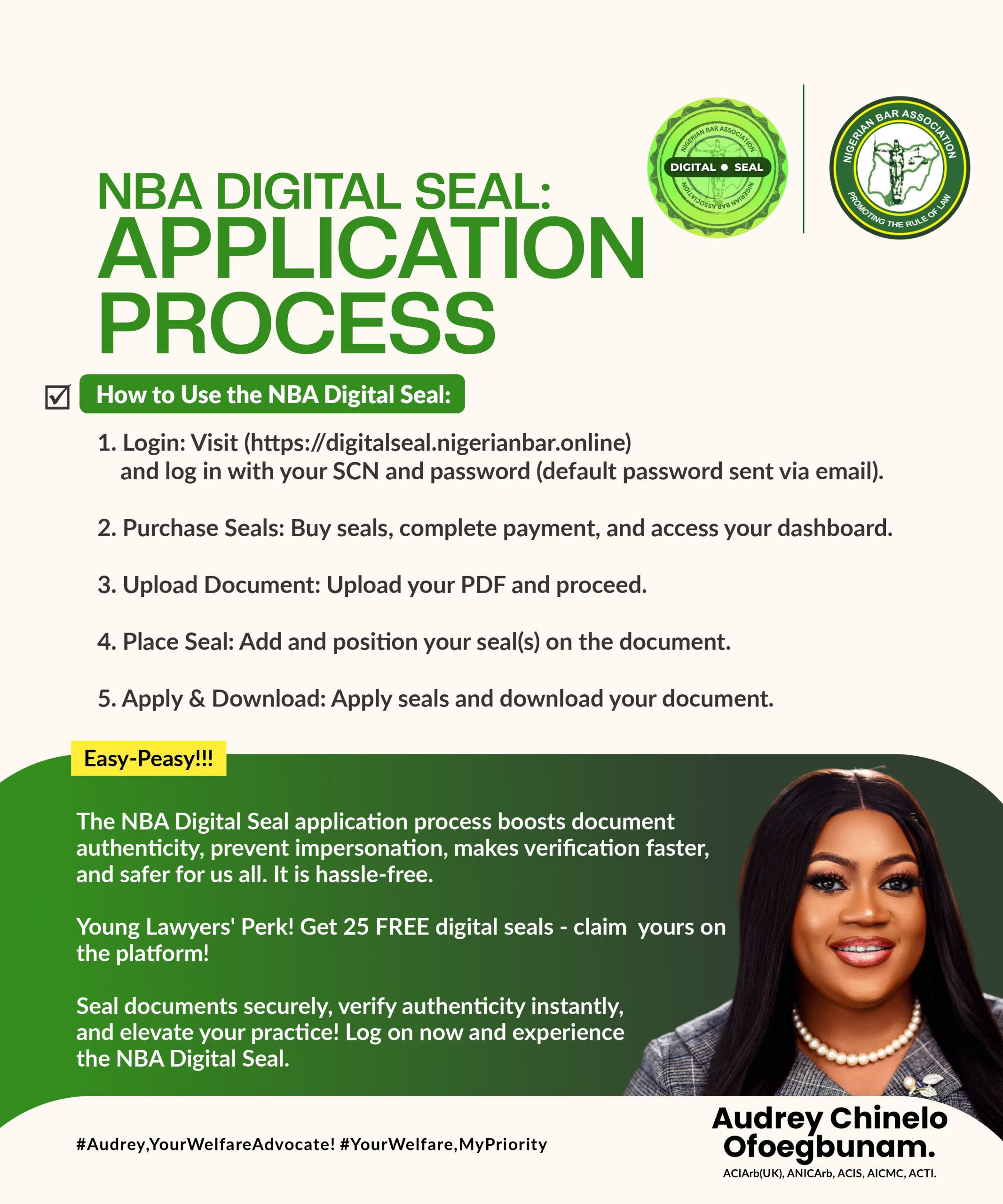 Audrey Ofoegbunam Highlights NBA Digital Seal Process for Secure Documentation