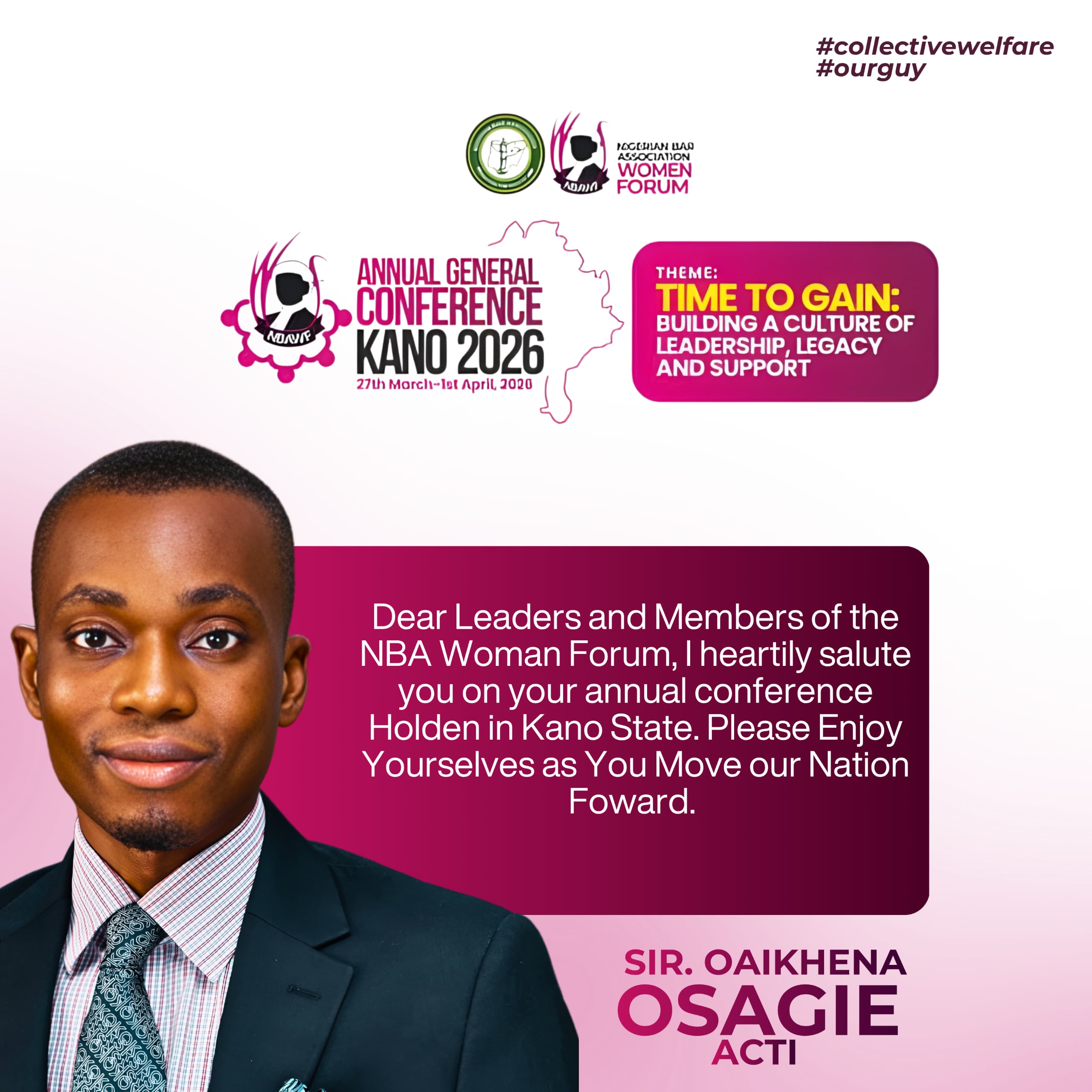 Sir Oaikhena Osagie Extends Goodwill to NBA Women Forum at Ongoing 2026 AGC in Kano, Commends Theme on Leadership, Legacy, and Support