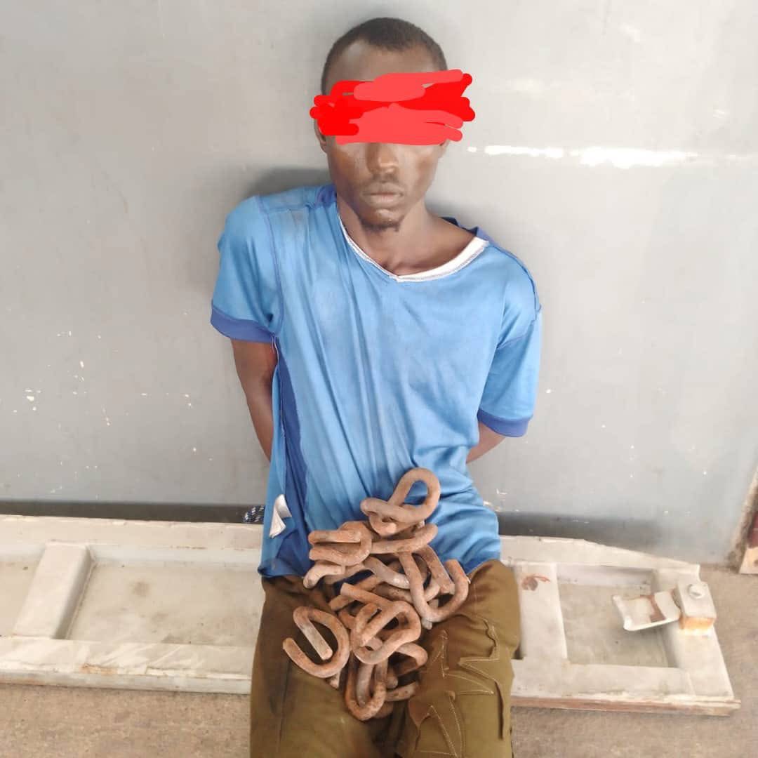 Vandal arrested with critical railway track components in Lagos