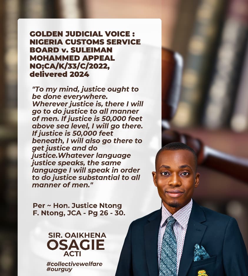 Oaikhena Osagie Cites Landmark Court of Appeal Remark Affirming that Justice Must Be Done Everywhere 1 WhatsApp Image 2026 03 07 at 10.07.48 AM