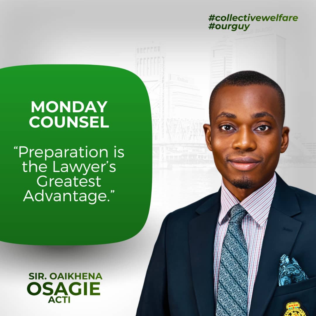 Oaikhena Osagie Calls on Members of the Bar to Approach the Week with Clarity, Integrity, and Purpose