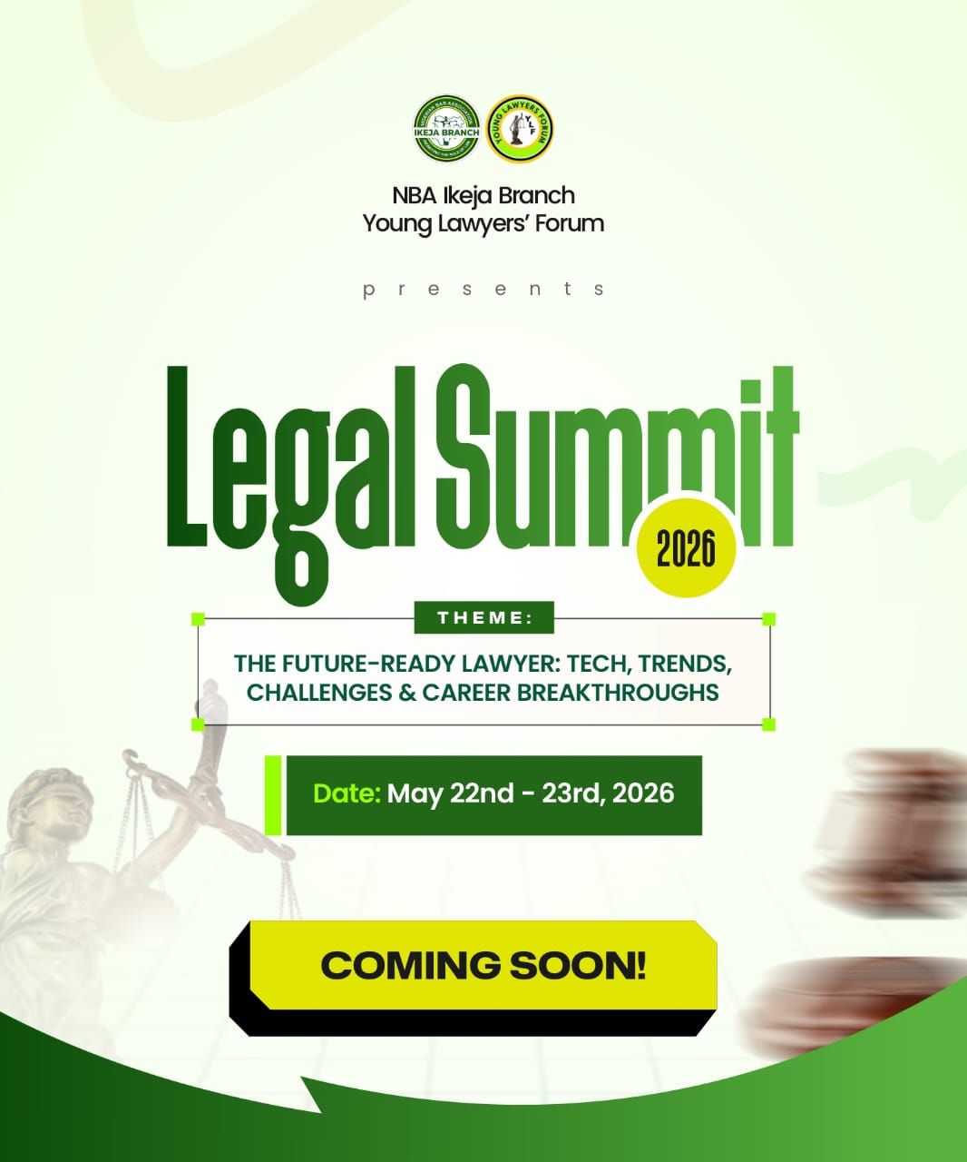 NBA Ikeja Young Lawyers’ Forum Announces Legal Summit 2026, Holds May 22–23