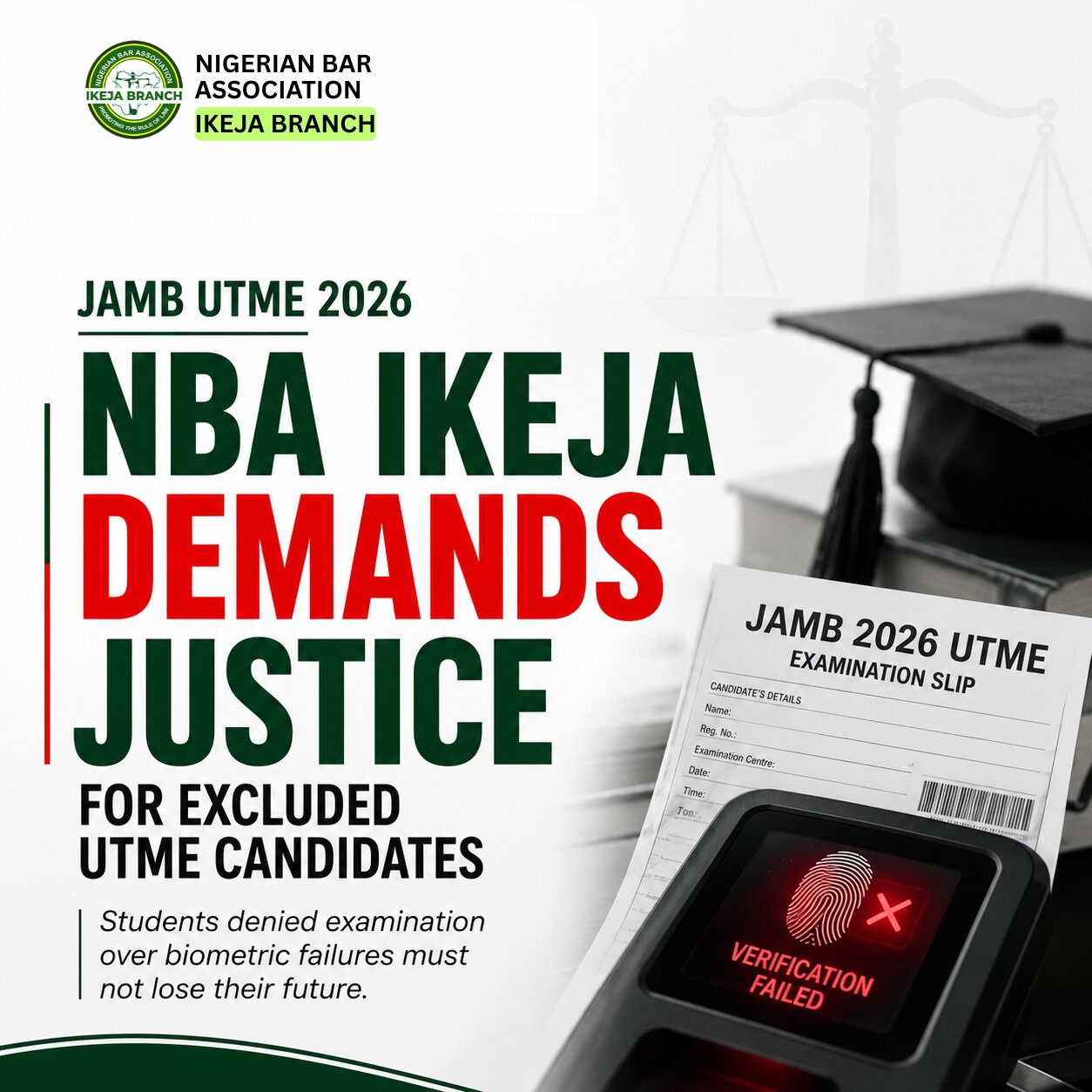 NBA Ikeja Demands Justice for Candidates Excluded from JAMB UTME 2026