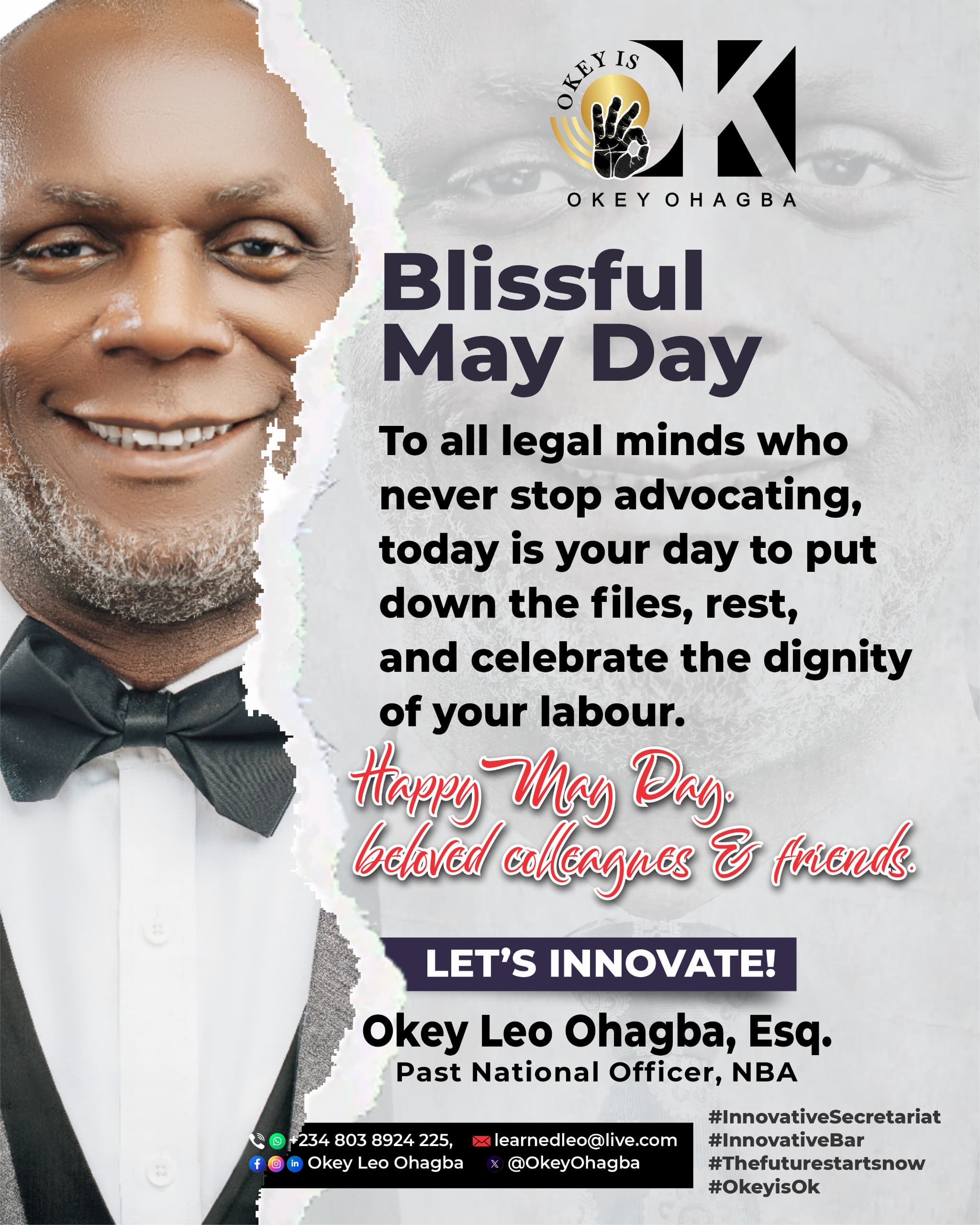 Okey Leo Ohagba Celebrates the Dignity of Labour on May Day 2026