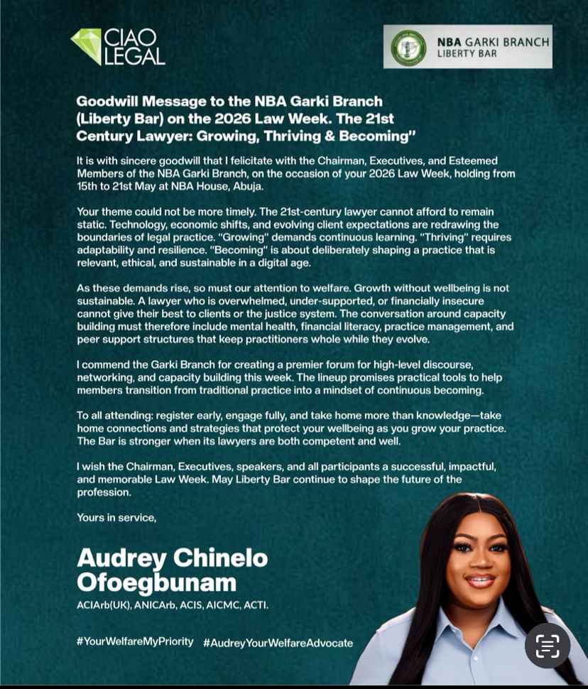 Audrey Chinelo Ofoegbunam Commends NBA Garki Branch for Promoting Capacity Building and Professional Development 1 WhatsApp Image 2026 05 20 at 11.57.26 AM