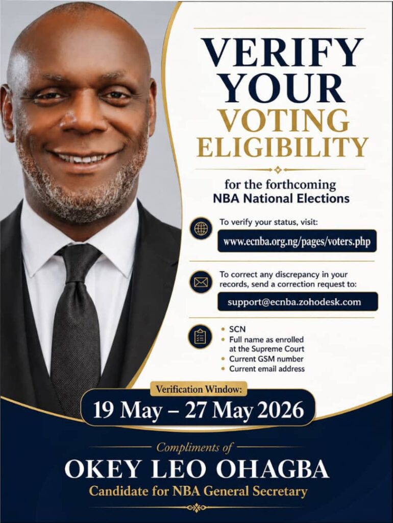 Okey Leo Ohagba Releases Step-by-Step Guide as ECNBA Publishes Preliminary Voters List 1 WhatsApp Image 2026 05 20 at 12.58.09 PM