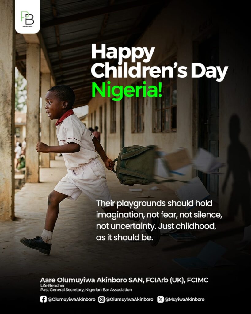 Aare Olumuyiwa Akinboro, SAN, Celebrates Nigerian Children While Calling Attention to Insecurity and Child Protection 1 WhatsApp Image 2026 05 27 at 18.29.08