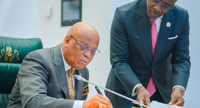 Gov Eno Signs 14 Bills Into Law To Strengthen Governance 1 Akwa Ibom State Governor Pastor Umo Eno has secured Executive Council approval for the release of