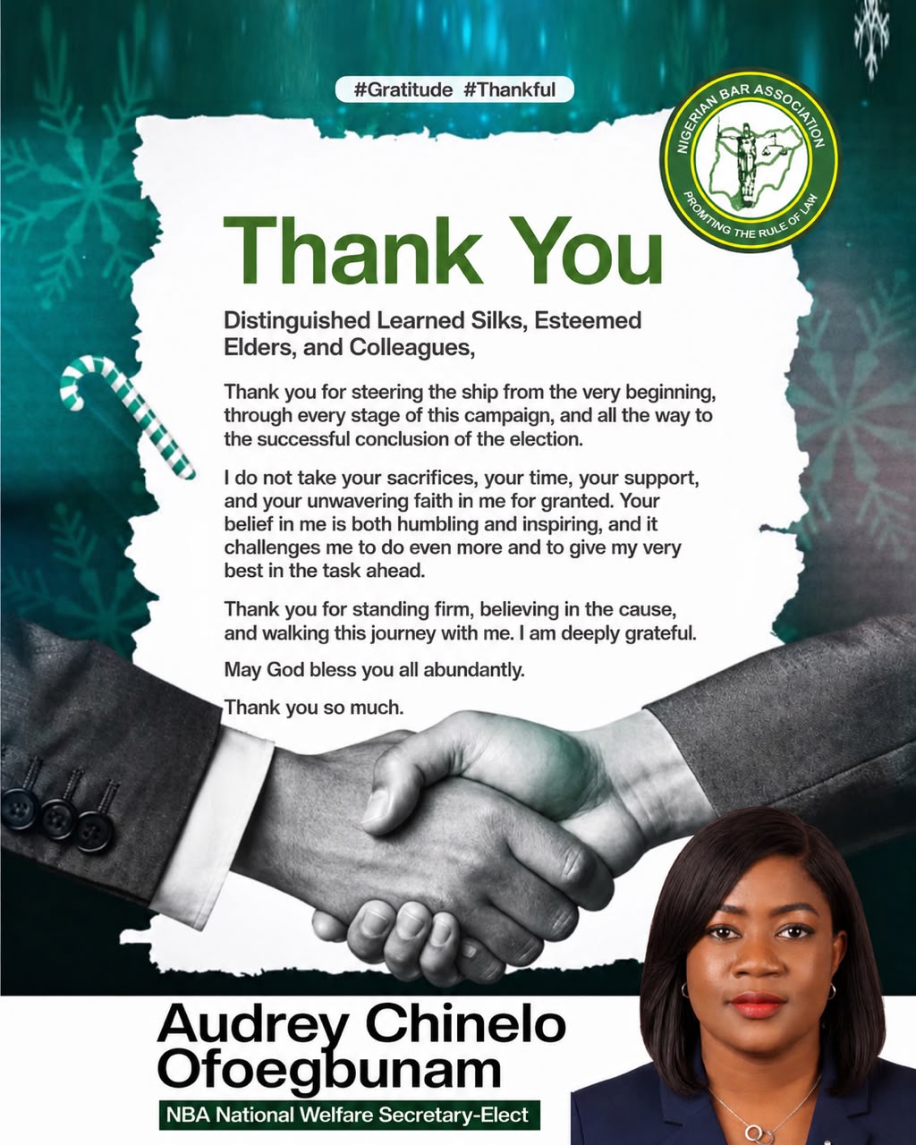 Audrey Ofoegbunam Celebrates Election Victory, Commends Supporters’ Sacrifices
