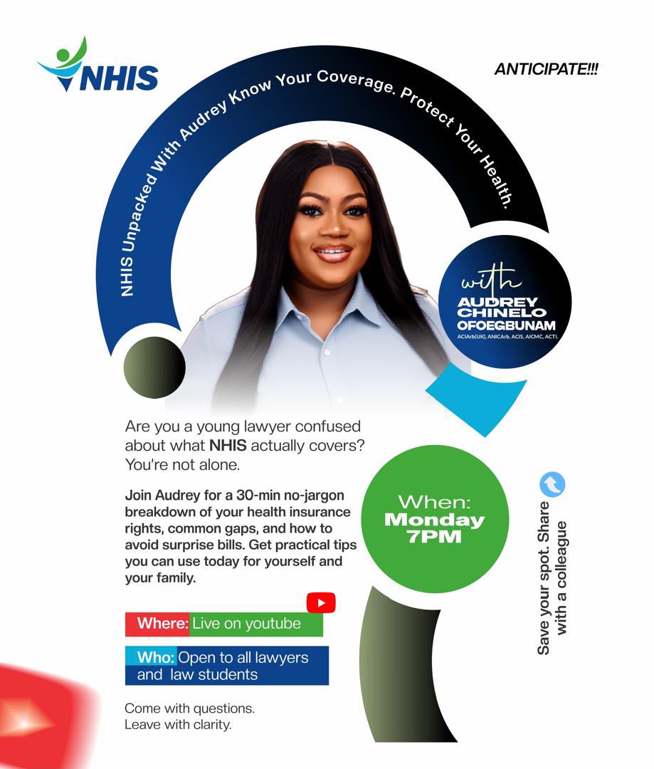 Audrey Chinelo Ofoegbunam Encourages Lawyers to Maximise NBA Health Benefits Through Weekly NHIS Enlightenment Programme