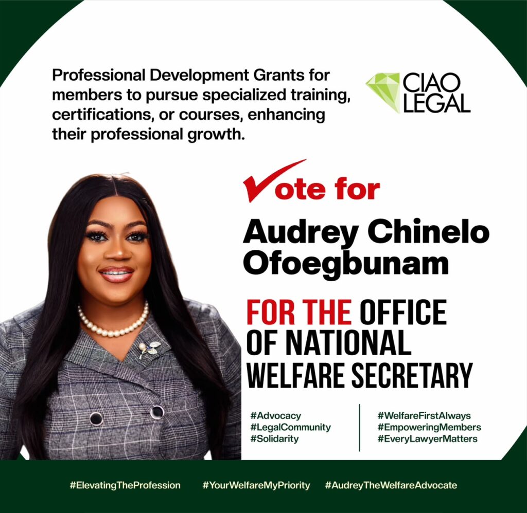 Audrey Chinelo Ofoegbunam Unveils Growth-Focused Welfare Agenda for Lawyers Across Every Sector 1 WhatsApp Image 2026 07 13 at 5.13.23 PM