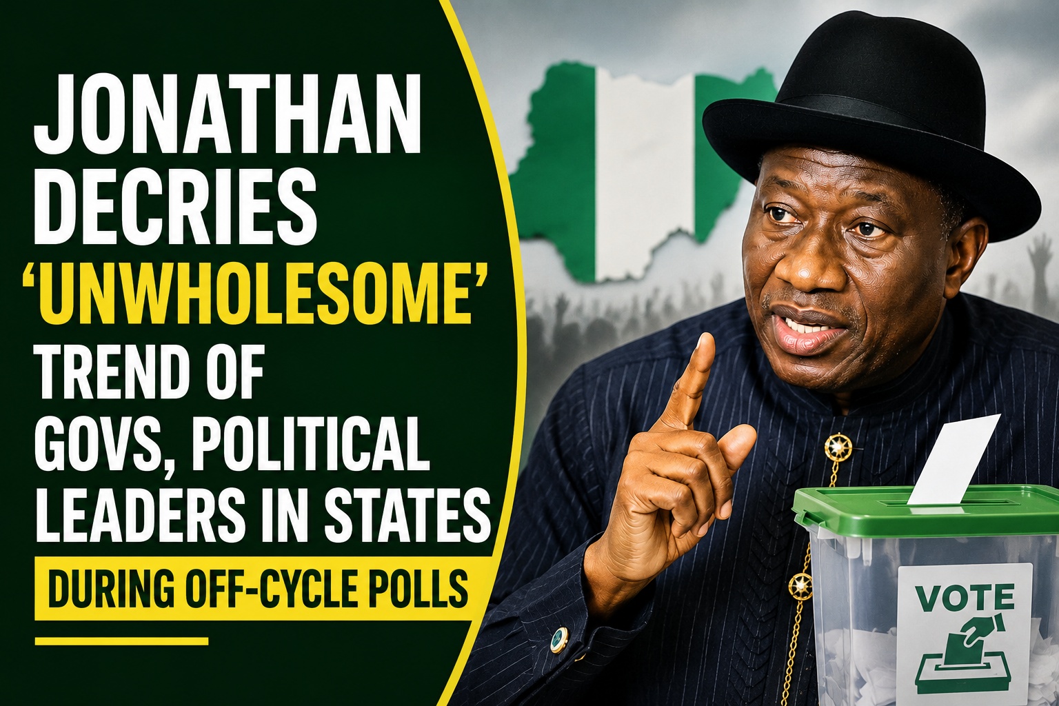 Jonathan Faults Governors, Political Leaders’ Presence at Off-Cycle Elections