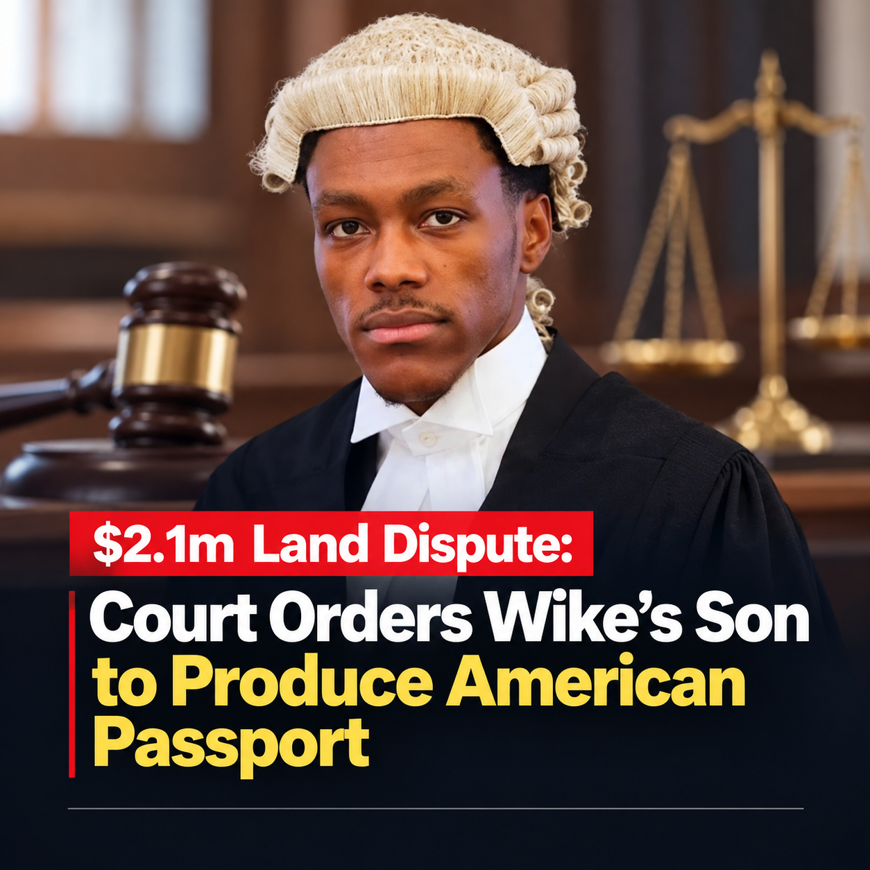 $2.1m Land Dispute: Court Orders Wike’s Son to Produce American Passport