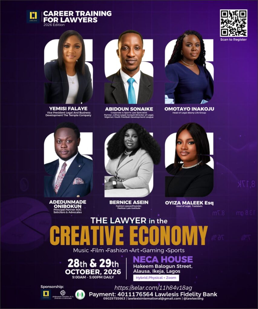 Lawlexis Opens Registration for CTL 2026, Targets Next Generation of Lawyers in Music, Film, Fashion, Gaming, Art and Sports 1 WhatsApp Image 2026 09 18 at 09.40.58