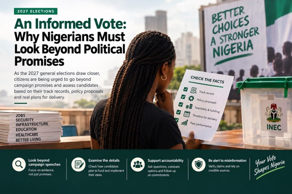 2027 Elections: Nigerians Urged to Scrutinise Campaign Promises Before Voting 1 02a538f4 6f96 4868 b64a d66fe532b0f6