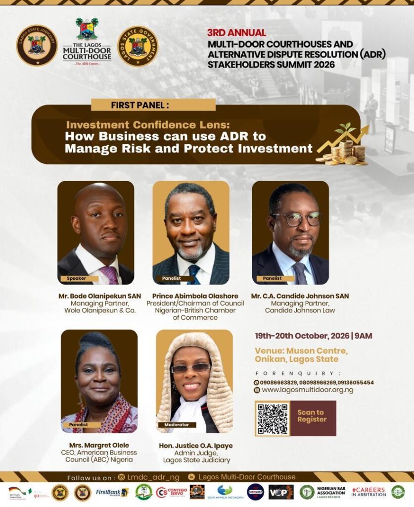 Lagos Multi-Door Courthouse to Host 3rd Annual ADR Summit on Investor Confidence 2 25181465 cbd3 4152 a10c f8bb6196775d