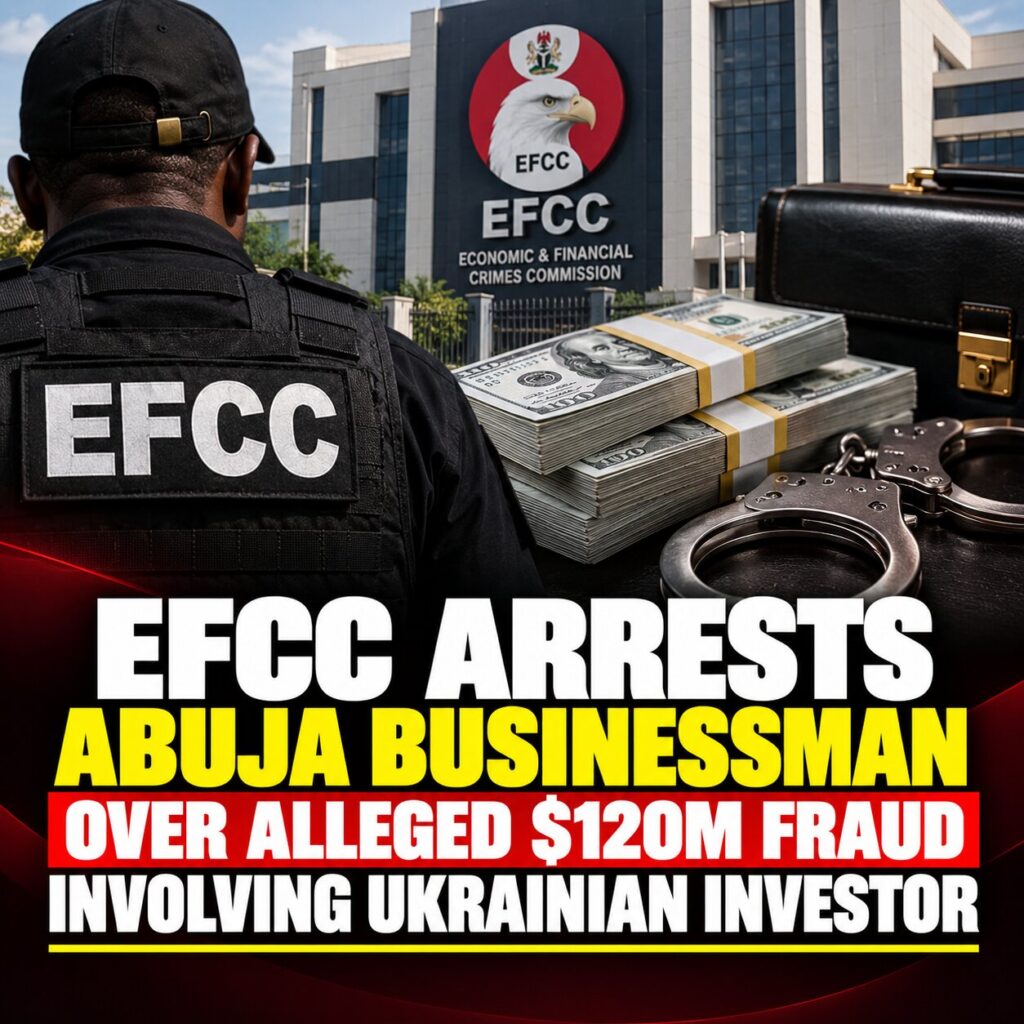 EFCC Arrests Abuja Businessman Over Alleged $120m Fraud Involving Ukrainian Investor 1 EFCC Fraud Arrest News Graphic