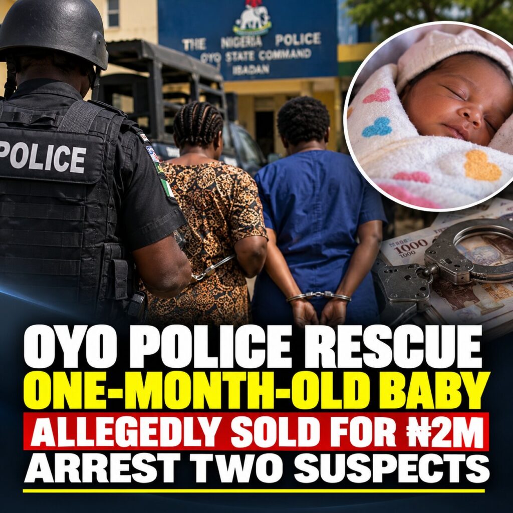 Oyo Police Rescue One-Month-Old Baby Allegedly Sold for N2m, Arrest Mother, Health Centre Owner 1 Oyo Police Baby Rescue News Graphic
