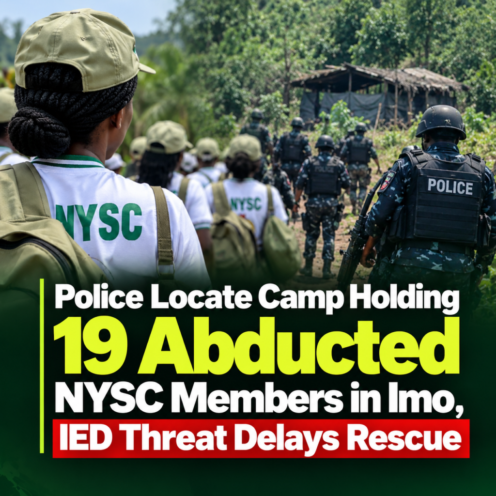 Police Locate Camp Holding 19 Abducted NYSC Members in Imo, IED Threat Delays Rescue 1 Police Locate Abducted NYSC Camp