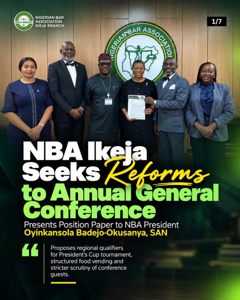 NBA Ikeja Seeks Major Reforms to Annual General Conference, Presents Position Paper to NBA President 1 Position Paper of NBA Ikeja